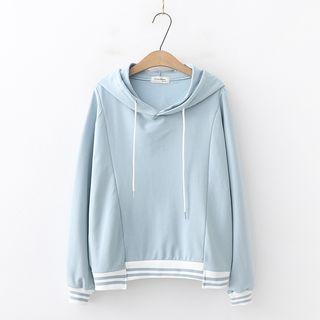 Contrast Hem Hoodie