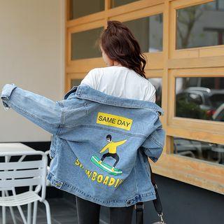 Graphic Denim Jacket