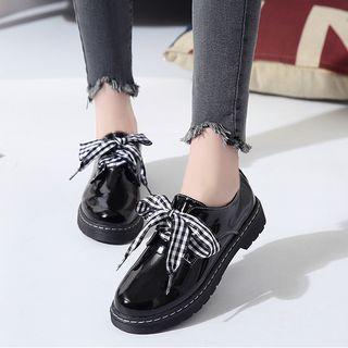 Gingham Bow Oxfords