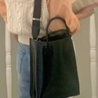 Pleather Tote Bag With Strap