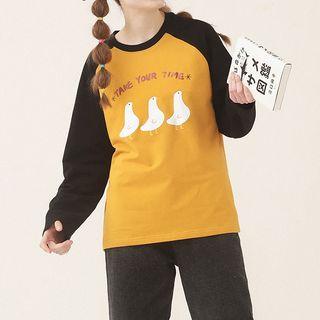 Ducks Printed Long-sleeve T-shirt