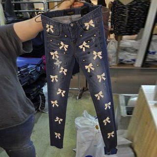 Bow Skinny Jeans