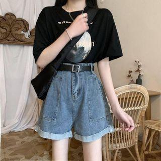 Wide Leg Short Jeans