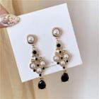 Faux Pearl Faux Crystal Dangle Earring 1 Pair - Earrings - One Size