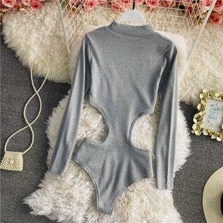 Long Sleeve Cutout Playsuit