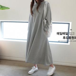 Flared Long Hoodie Dress