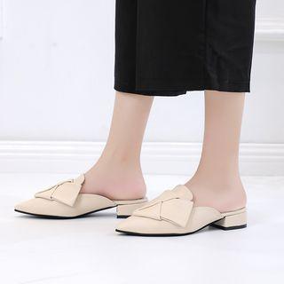 Pointy Chunky Heel Mules