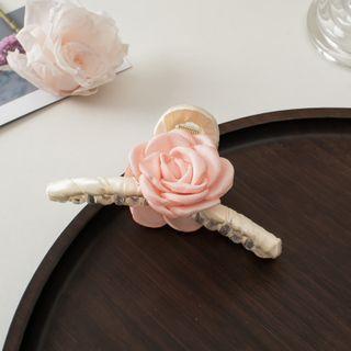 Floral Hair Claw Pink Rose - White - One Size