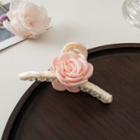 Floral Hair Claw Pink Rose - White - One Size