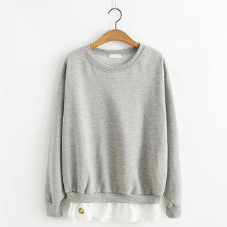 Smiley Panel Long-sleeve Sweatshirt