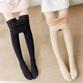 Set Of 2: Fleece-lined Tights