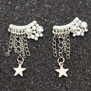 Rhinestone Waterfall Earrings