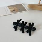 Floral Bow Hair Clip Black - One Size