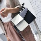 Two Tone Embroidery Strap Cross Bag