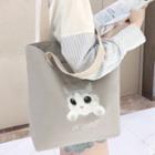 Cat Print Tote Bag Gray - One Size