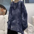 Dye Print Long-sleeve Oversize T-shirt