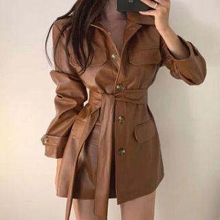 Medium Long Tie-waist Jacket