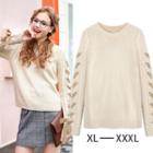 Sleeve Lace Up Sweater