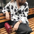 Cow Print Shirt White - One Size
