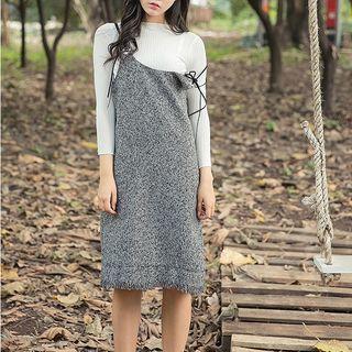 Spaghetti-strap Fringed Dress