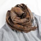 Plaid Scarf Brown - One Size