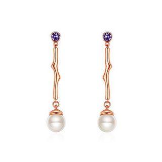 Faux Pearl Swarovski Elements Crystal Drop Earrings