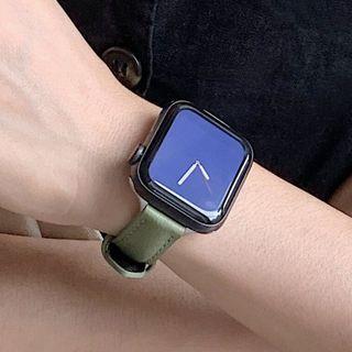 Faux Leather Apple Watch Strap
