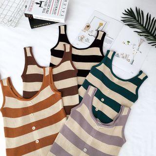 Striped Convestable Slim-fit Tank Top