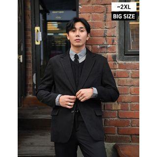 Single-breasted Faux-suede Blazer