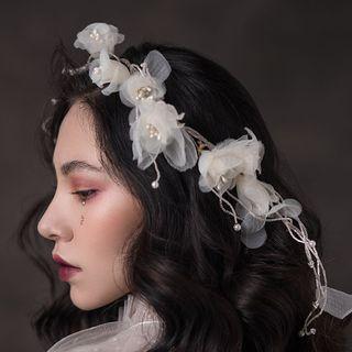 Wedding Flower Headband Off-white - One Size