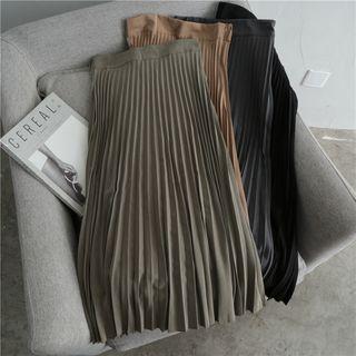 Maxi Accordion Pleat Knit Skirt