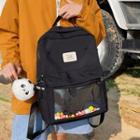 Set: Applique Backpack Pvc Panel Backpack + Bag Charm