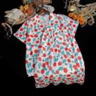 Short-sleeve Floral Print Shirt / Skirt / Set