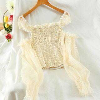 Cut-out Crinkle Blouse