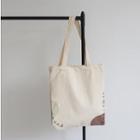 Canvas Printed Tote Off White - One Size