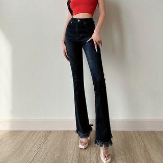 Fringe Flared Jeans
