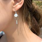 Coin & Bar Asymmetric Earrings Silver - One Size