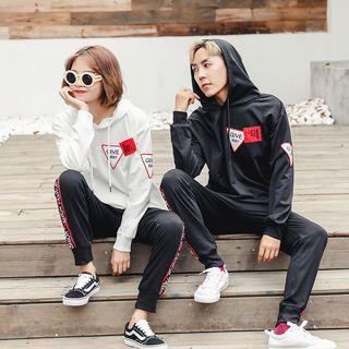 Couple Matching Applique Hoodie / Sweatpants