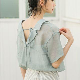 Short Sleeve Sheer Shirt
