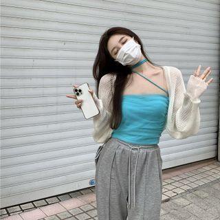 Plain Camisole Top / Shrug / Sweatpants