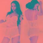 Set: Dotted Camisole + Shorts White - One Size