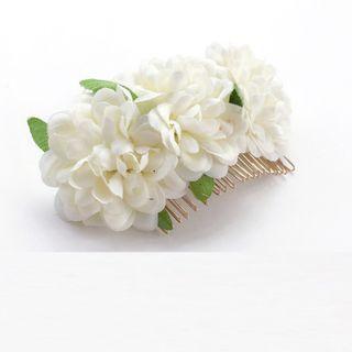 Floral Accent Hair Comb