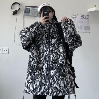Drawstring Hem Revisable Zip Jacket