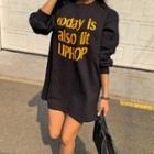 Logo Print Long-sleeve T-shirt Dress