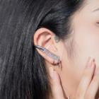Rhinestone Alloy Earring 1 Pc - Right Ear - Silver - One Size