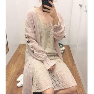 Embroidered Bell Long-sleeve Chiffon Light Jacket