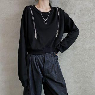Zip-up Pullover Black - One Size