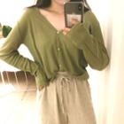 Long Sleeve Cardigan Green - One Size