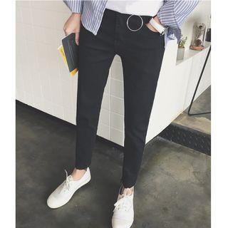 Hoop-accent Slim-fit Pants