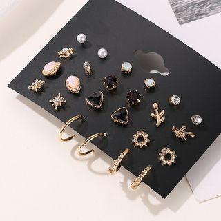 Set Of 12: Stud Earring + Hoop Earring Set Of 12 - 01-3082 - As Shown In Figure - One Size